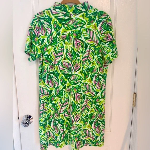 Belle by Kim Gravel Perfect Pique Batik Chic Zip Dress. Size L Like New - Picture 3 of 8